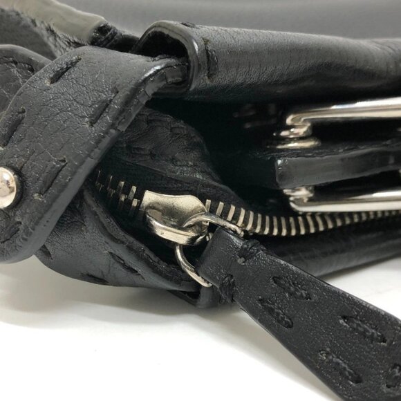 FENDI 7VA422 Selleria Peekaboo Fit Mini 2-way bag Hand Bag Leather Black - Picture 7 of 14